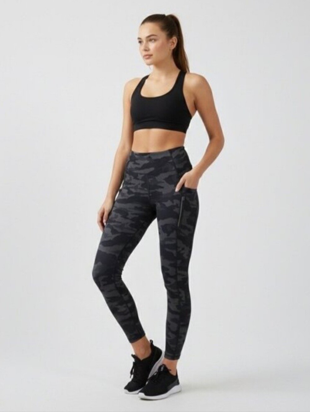 Athleta Rainier High-Waist Leggings - Black Reflective Camo